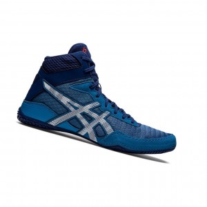 Azure / Deep Ocean Men's Asics MATCONTROL 2 Wrestling Shoes | 796-OHPQFC