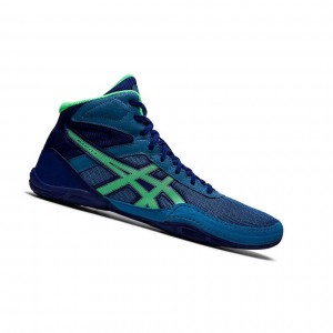 Azure / New Leaf Men's Asics MATFLEX 6 Wrestling Shoes | 541-BDAHGY