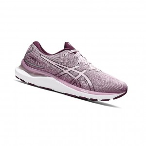 Barely Rose / Deep Plum Women's Asics GEL-CUMULUS 24 Running Shoes | 508-ONSLHQ