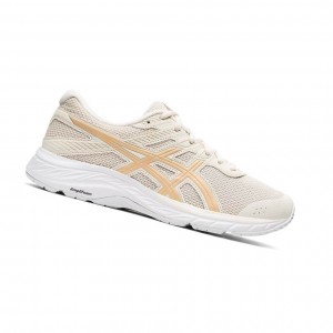 Beige Women's Asics GEL-CONTEND 6 Running Shoes | 940-TPVRZW