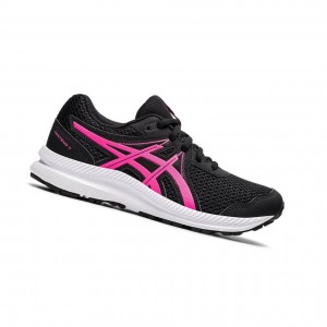 Black Kids' Asics CONTEND 7 GS Running Shoes | 205-MVXECW
