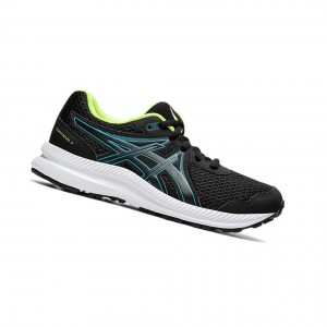 Black Kids' Asics CONTEND 7 GS Running Shoes | 967-NYDGWJ