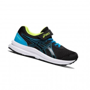 Black Kids' Asics CONTEND 7 PS Running Shoes | 784-VMDCOI