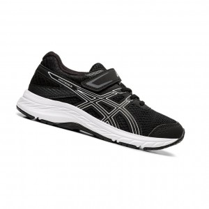 Black Kids' Asics GEL-CONTEND 6 PS Running Shoes | 594-JNDRZB