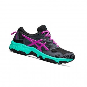 Black Kids' Asics GEL-FUJITRABUCO 8 GS Running Shoes | 473-PFIVRQ