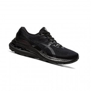 Black Kids' Asics GEL-KAYANO 28 GS Running Shoes | 482-TDIBUR