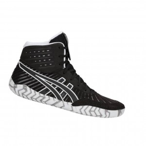 Black Men's Asics AGGRESSOR 4 Wrestling Shoes | 380-FWQVAY