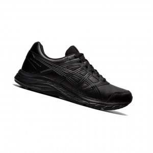 Black Men's Asics GEL-CONTEND 5 SL Running Shoes | 236-WNRYJQ