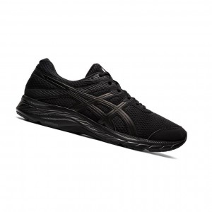 Black Men's Asics GEL-CONTEND 6 Running Shoes | 130-OEHFJD