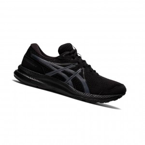 Black Men's Asics GEL-CONTEND 7 Running Shoes | 519-PDYEXI