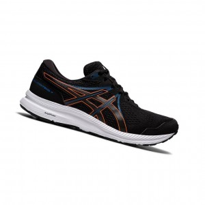 Black Men's Asics GEL-CONTEND 7 Running Shoes | 491-UTEOGX