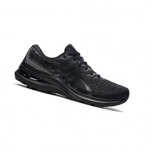 Black Men's Asics GEL-KAYANO 28 Wide Running Shoes | 680-OTSAQV