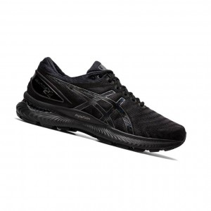 Black Men's Asics GEL-NIMBUS 22 Running Shoes | 397-NBFEIT