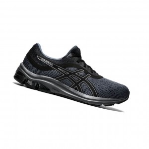 Black Men's Asics GEL-PULSE 12 MONO-SOCK Running Shoes | 724-UNQZDM