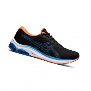 Black Men's Asics GEL-PULSE 12 Running Shoes | 951-UDSVIZ