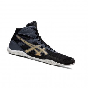 Black Men's Asics MATFLEX 6 Wrestling Shoes | 460-AIBCSX