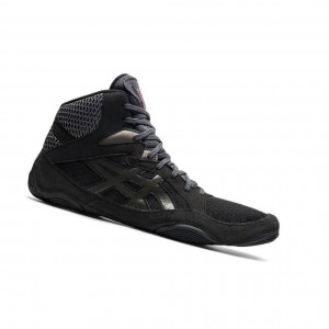 Black Men's Asics SNAPDOWN 3 Wide Wrestling Shoes | 495-SECTMQ