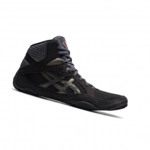 Black Men's Asics SNAPDOWN 3 Wrestling Shoes | 403-LQCTZN