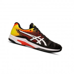 Black Men's Asics SOLUTION SPEED FF CLAY Tennis Shoes | 436-MJNGTS