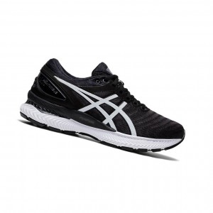 Black Women's Asics GEL-NIMBUS 22 Running Shoes | 613-XACBGY