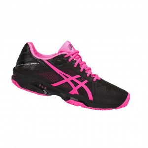 Black Women's Asics GEL-SOLUTION SPEED 3 Tennis Shoes | 325-WBSMKO