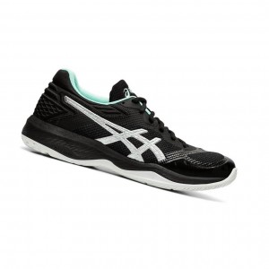 Black Women's Asics NETBURNER BALLISTIC FF Volleyball Shoes | 541-EFIDML