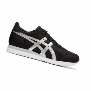Black Women's Asics TIGER RUNNER Sneakers | 578-PCHZEO