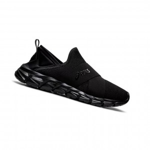 Black / Black Men's Asics QUANTUM LYTE SLIP-ON Sneakers | 678-RZDOBC