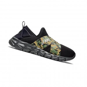 Black / Camo Men's Asics QUANTUM LYTE SLIP-ON Sneakers | 759-OWGKBV