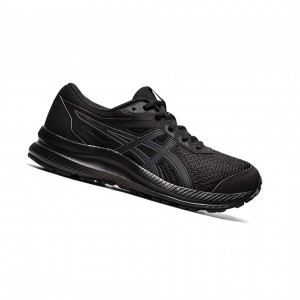 Black / Carrier Grey Kids' Asics CONTEND 8 GS Running Shoes | 432-GBRTNU
