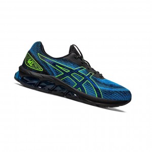 Black / Directoire Blue Men's Asics GEL-QUANTUM 180 VII Sneakers | 612-NFOZGA