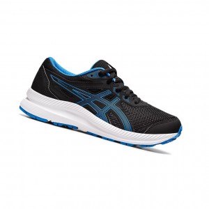 Black / Electric Blue Kids' Asics CONTEND 8 GS Running Shoes | 751-GEKXFQ