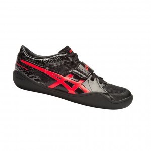 Black / Flash Coral Women's Asics THROW PRO Track Shoes | 516-XQUZMP
