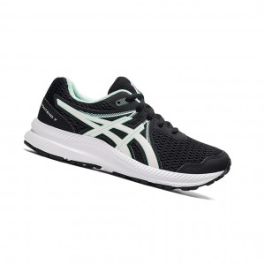 Black / Fresh Ice Kids' Asics CONTEND 7 GS Running Shoes | 830-ZFKHLO