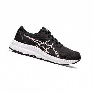 Black / Frosted Rose Kids' Asics CONTEND 8 GS Running Shoes | 280-VYSMAL