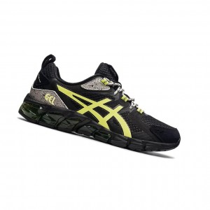 Black / Glow Yellow Men's Asics GEL-QUANTUM 180 Sneakers | 179-ZOXRQK
