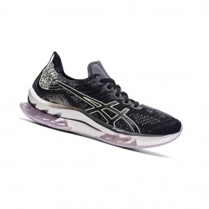 Black / Illuminate Yellow Women's Asics KINSEI BLAST Running Shoes | 723-NVSRWM