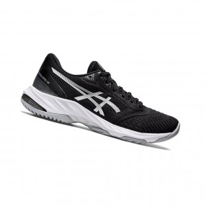 Black / Pure Silver Women's Asics NETBURNER BALLISTIC FF 3 Volleyball Shoes | 871-OZEIUK