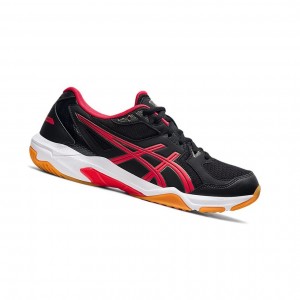 Black / Red Men's Asics GEL-ROCKET 10 Volleyball Shoes | 317-LXWJFZ