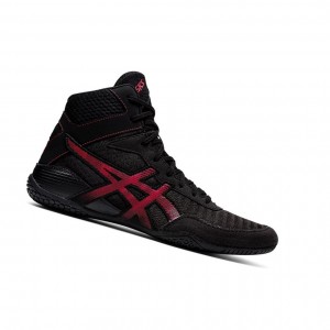 Black / Red Men's Asics MATCONTROL 2 Wrestling Shoes | 352-QADCVT