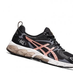 Black / Rose Gold Women's Asics GEL-QUANTUM 180 Sneakers | 346-PFJECG