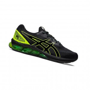Black / Safety Yellow Women's Asics GEL-QUANTUM 180 VII Sneakers | 137-ODPWSG