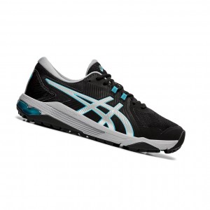 Black / Silver Men's Asics GEL-COURSE GLIDE Golf Shoes | 809-WXNMIF