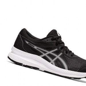 Black / White Kids' Asics CONTEND 8 GS Running Shoes | 690-NZLMCJ
