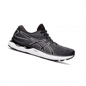 Black / White Men's Asics GEL-NIMBUS 24 Running Shoes | 648-CIGBUJ
