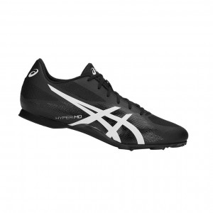 Black / White Men's Asics HYPER MD 7 Track Shoes | 870-KBONYC