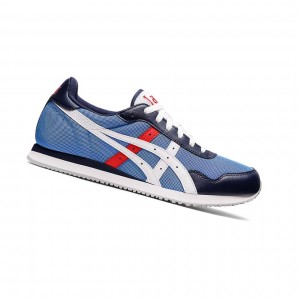 Blue Coast / White Men's Asics TIGER RUNNER Sneakers | 906-ZGFAJV