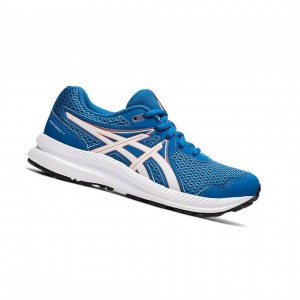 Blue Kids' Asics CONTEND 7 GS Running Shoes | 653-STJBPN