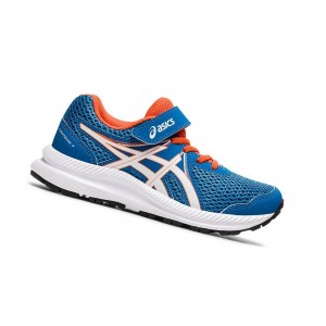 Blue Kids' Asics CONTEND 7 PS Running Shoes | 298-DOMNPW
