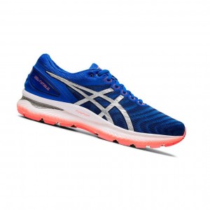 Blue Men's Asics GEL-NIMBUS 22 Running Shoes | 753-WAHCEO